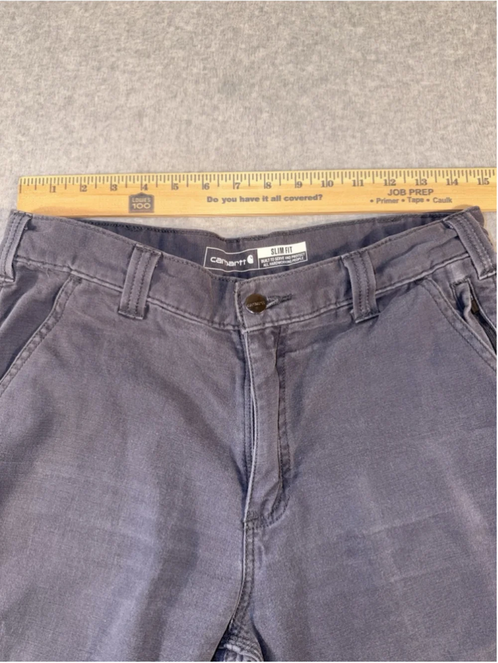 Carhartt Rugged Flex Rigby Pants Mens 32x30 Gray Slim Fit Stretch Canvas 102821